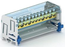 Шина в корпусе на DIN-рейку (кросс-модуль) Tekfor SNK 2х7 L+PEN синий картинка 